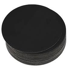 402 CAKE BOARD-HQ 2MM ROUND 12 INCH BLACK CBRB12 