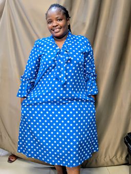 Blue Polka Dress