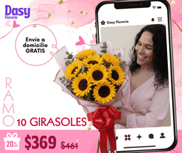 Ramo 10 girasoles