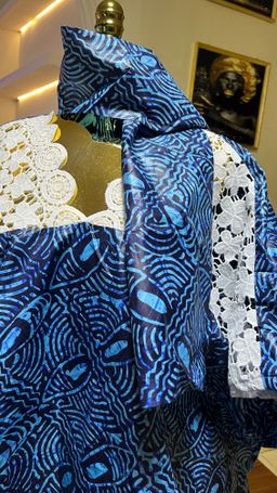 Blue - Batik Style Print