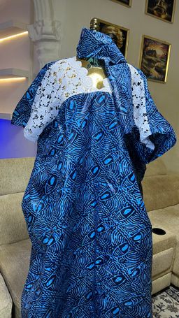 Blue - Batik Style Print