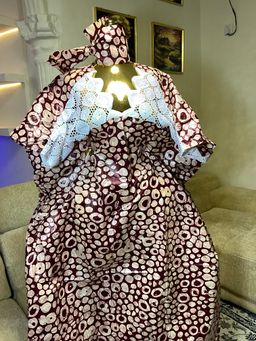 Burnt Umber - Batik Style Print