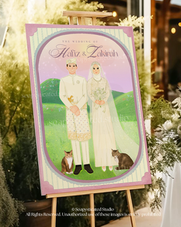 Wedding Illustration Signboard 