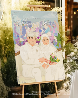 Wedding Illustration Signboard 