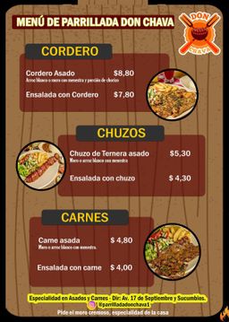 CHAVA - CORDERO - CHUZOS - CARNES