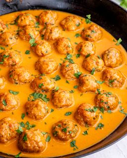 Thai Chicken Meatballs with Pumpkin & Rice