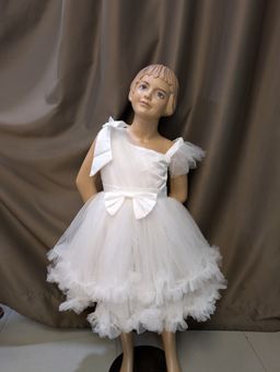 Girls White Party Dress