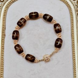 Black Gold Benefactors Dzi Stacker Bracelet