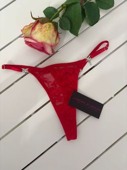 Red Thong with adjustable straps