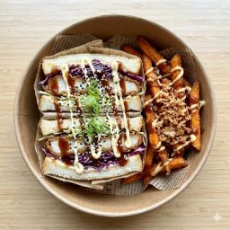 Pileći Katsu Sando s Batat Krumpirićima