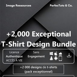 +2 000 designs de t-shirts (pack exceptionnel)