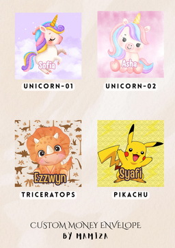 CUSTOM NAME SAMPUL MONEY ENVELOPE