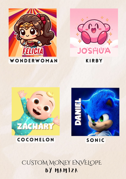 CUSTOM NAME SAMPUL MONEY ENVELOPE