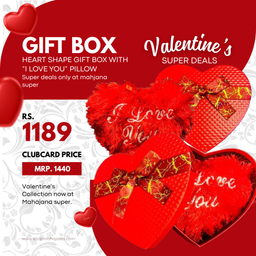 Heart Shape Gift Box with “I Love You” Pillow