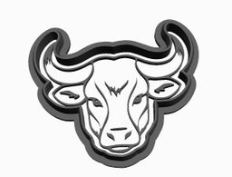 Buffalo 3 Head detail Cookie Cutter      