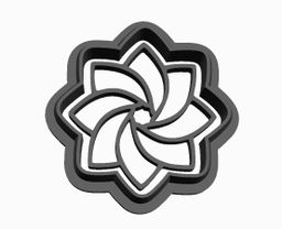 Flower 2, 2 in 1 Cookie Cutter  