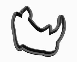 Rhino 1 Head outline Cookie Cutter     