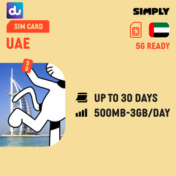 SIMPLY UAE SIM | Up to 30 Days - Daily 500MB-3GB + Unlimited Data