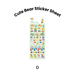 Cute Bear Sticker Sheet