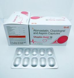 Atorvastatin + Clopidogrel + Aspirin (Enteric Coated) Tablets 10 Mg Tablet