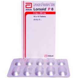 Lornoxicam & Paracetamol 8 Mg Tablets