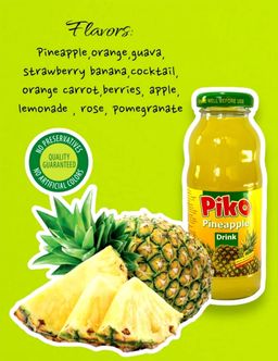 PIKO ORANGE CARROT GLASS 250ML X24 - 20318