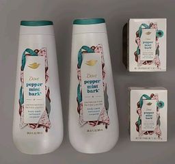 Dove peppermint bark bodywash and bar soap bundle