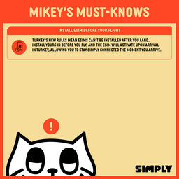 SIMPLY Turkey eSIM | Up to 30 Days - Daily 500MB-3GB + Unlimited Data