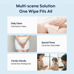 Aiwibi Lingettes de toilette 100 % biodégradables Lot de 20