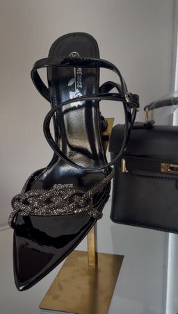 Rhinestone pointed slingback