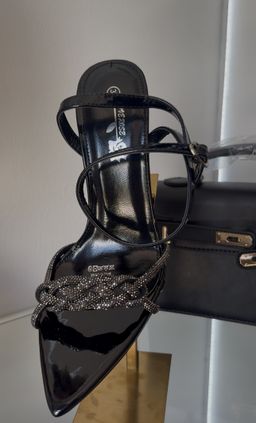 Rhinestone pointed slingback