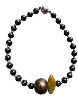 Stone & Kazuri Ceramic Bead Necklace