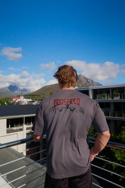 Men's Grey Tee with power lifter print  