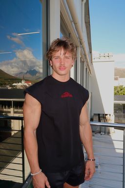 Men's Black embroidered Tee