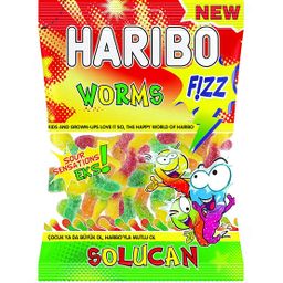 Haribo sour worms 80g