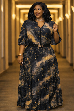 Robe Longue Élégance Impériale