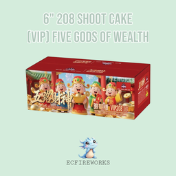 6" 208 SHOOT CAKE - (VIP) FIVE GODS OF WEALTH