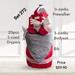 Grey triangle Boy bib