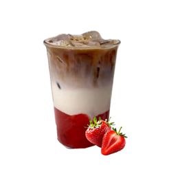 Houjicha Strawberry Latte