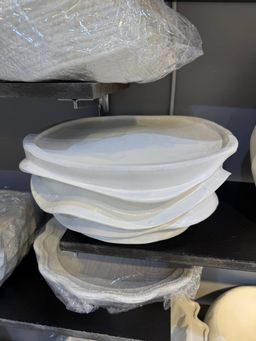 صينية فايبر مموج باللون الاوف وايت