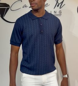 Pattern embossed polo