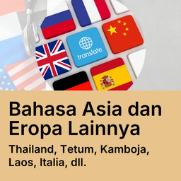 Terjemahan Tersumpah Bahasa Asia dan Eropa Lainnya