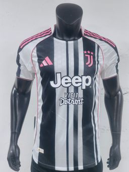 Juventus 2025/26 Home Shirt (White / Black / Pink)