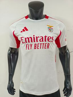 SL Benfica 2025/26 Third Shirt (White / Red)