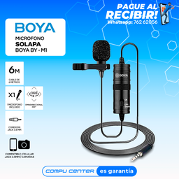 MICROFONO BOYA BY - M1 / SOLAPA CORBATERO