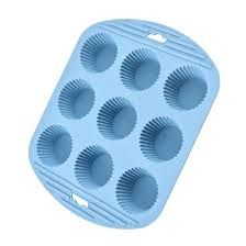 778 CUP CAKE TRAY 9 HOLES BLUE 