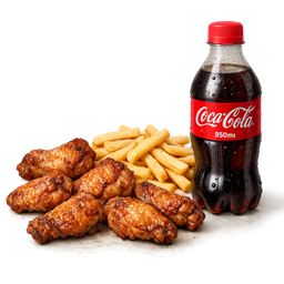 6 Wings – Classic Fries + Soda