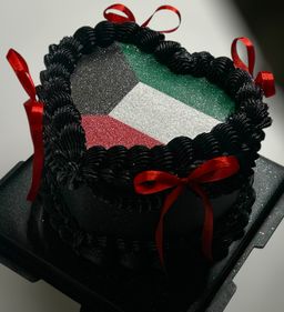 Kuwait Day glitter Cake