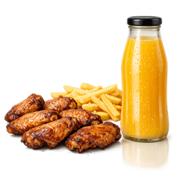 6 Wings – Classic Fries + Juice