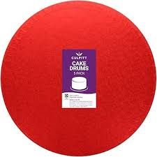 2145 CAKE BOARD 10 ROUND RED CBRR10 